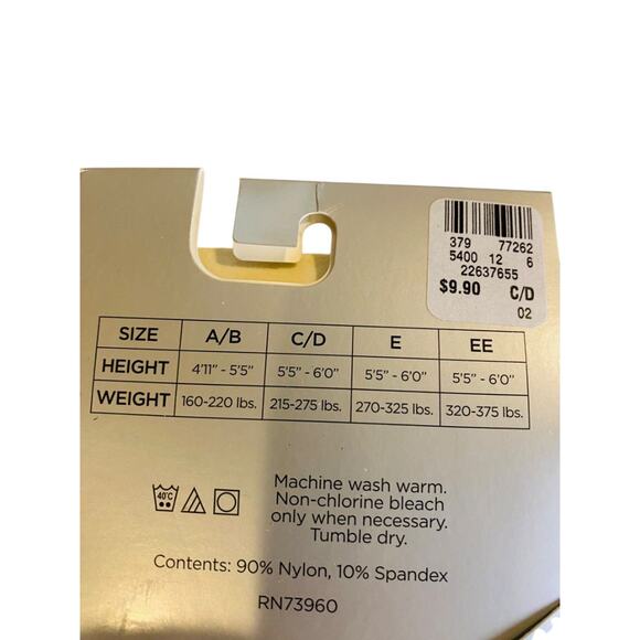 Avenue Body New Footless Capri Tights Plus Size C/D Cream - Picture 5 of 5